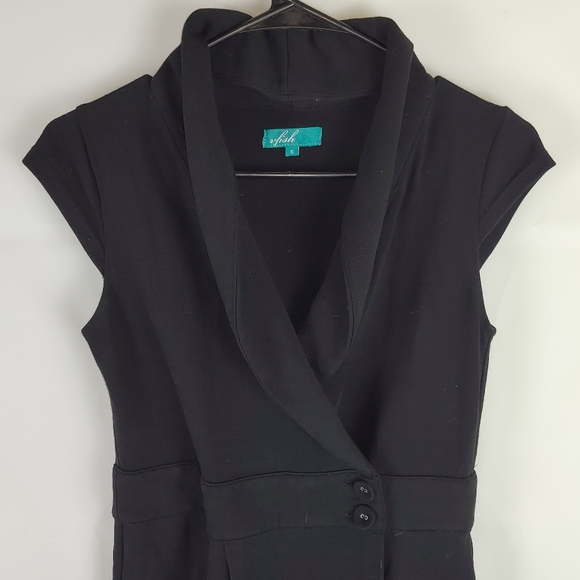 Vfish Button Below Knee Dress Size S | Office Cocktail Party Going Out Casual - Picture 3 of 4